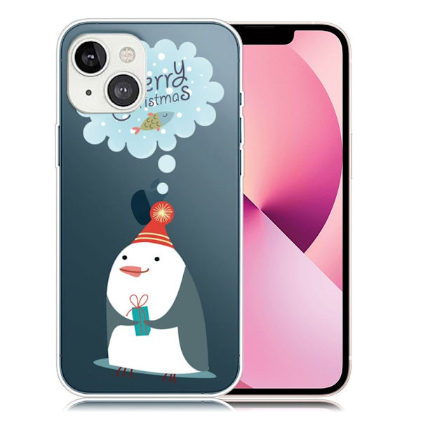 Juleveske til iPhone 13 Mini - Tenkende Snømann Multicolor