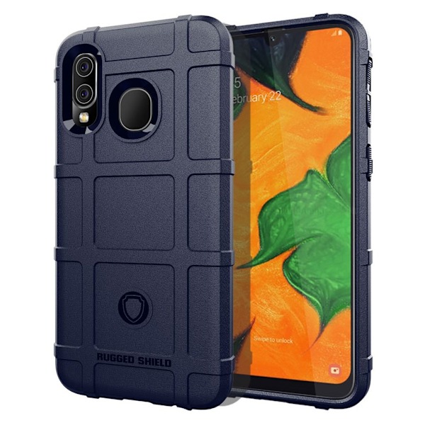 Rugged Shield Samsung Galaxy A40 skal - Blå Blå