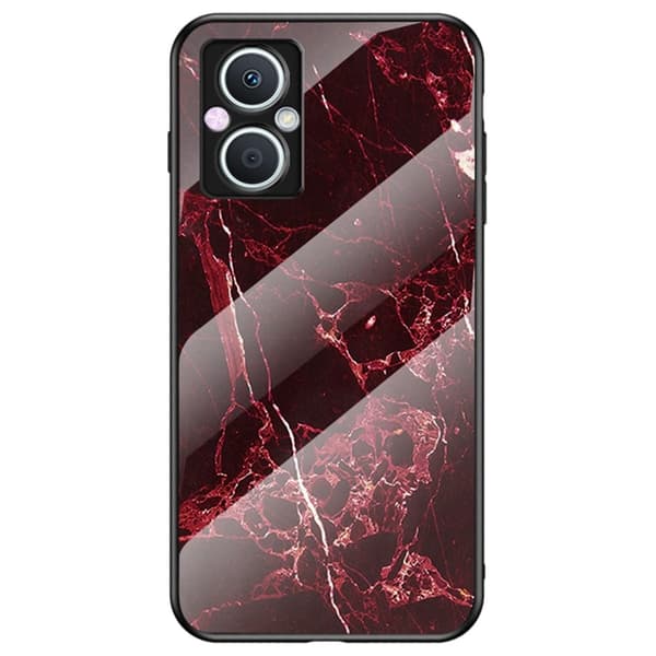 Fantasy Marmor OnePlus Nord N20 5G skal - Blodröd Marmor Röd