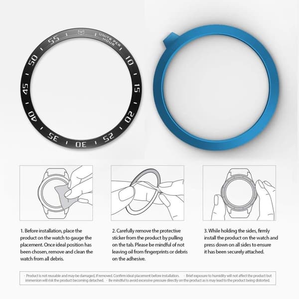 Samsung Galaxy Watch (46mm) Metallic Ramme - Svart Black