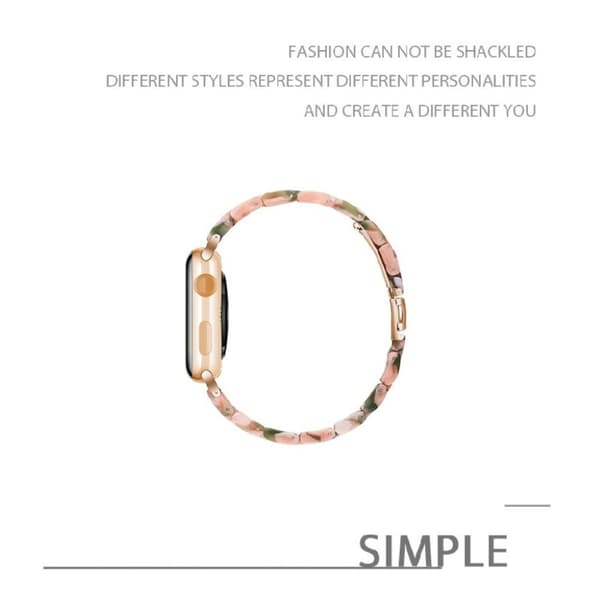 Apple Watch Series 5 44mm moderigtigt urrem - Pink / Grøn Pink
