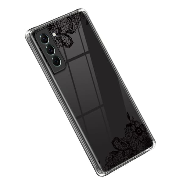 Deco Samsung Galaxy S23 Plus Suojakotelo - Lace Flower Black