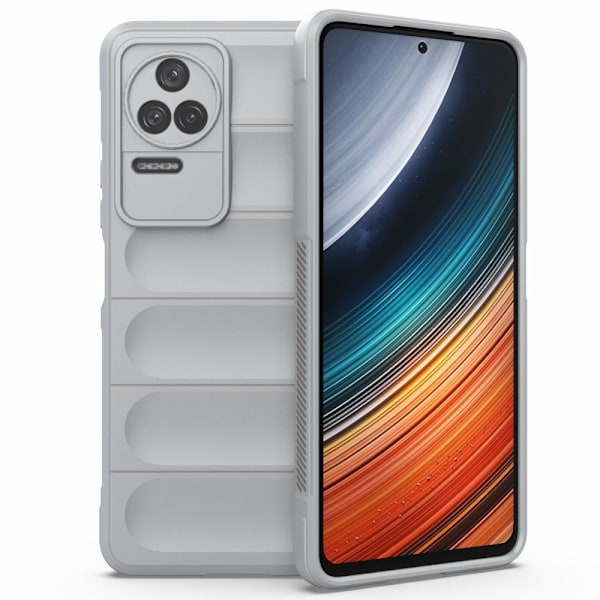 Blødt grebsformet cover til Xiaomi Poco F4 / Xiaomi Redmi K40S - Sølv/Grå Silver grey