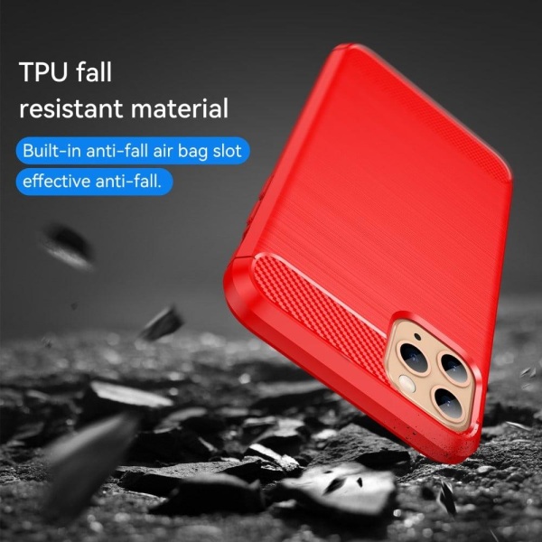 Carbon Flex etui - iPhone 11 Pro Max - Rød Red