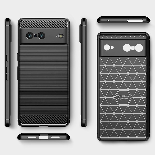 Carbon Flex Google Pixel 7 cover - Sort Black