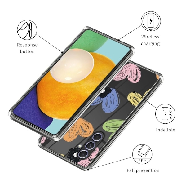 Deco Samsung Galaxy A34 5G skal - Färgglad Kärlek multifärg