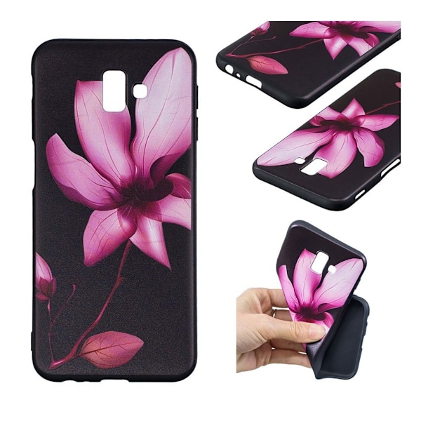 Samsung Galaxy J6 Plus (2018) mönstrat mjukt fodral - Rosa Blomma Rosa