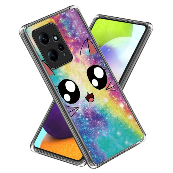 Deco Xiaomi Redmi Note 12 skal - Regnbåge Katt multifärg