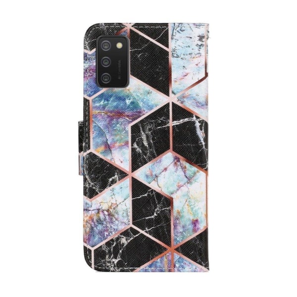 Wonderland Samsung Galaxy A02s Flip etui - Black and White Marbling Black