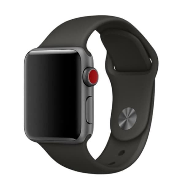 Apple Watch Series 4 44mm silikoninen kellonauha - Tummanharmaa Silver grey