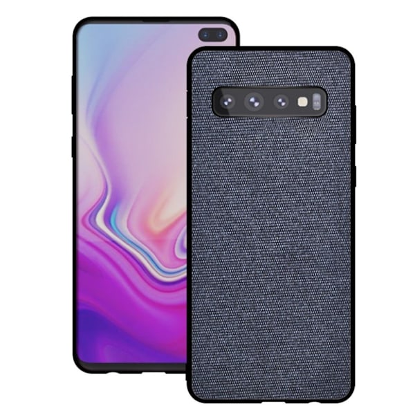 Samsung Galaxy S10 Plus stof delt etui - Blå Blue