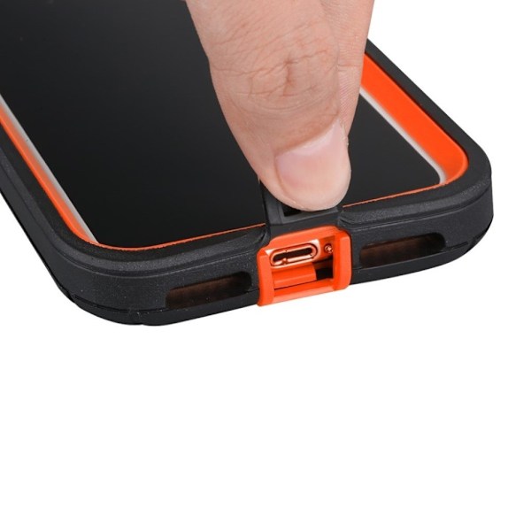 iPhone Xs Max stötsäkert hybridfodral - Svart Och Orange multifärg