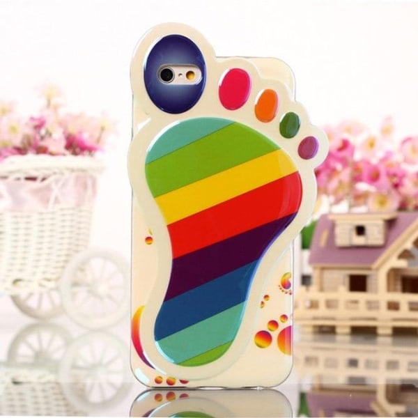 3D Foot (farverige striber) iPhone 6 Cover Multicolor