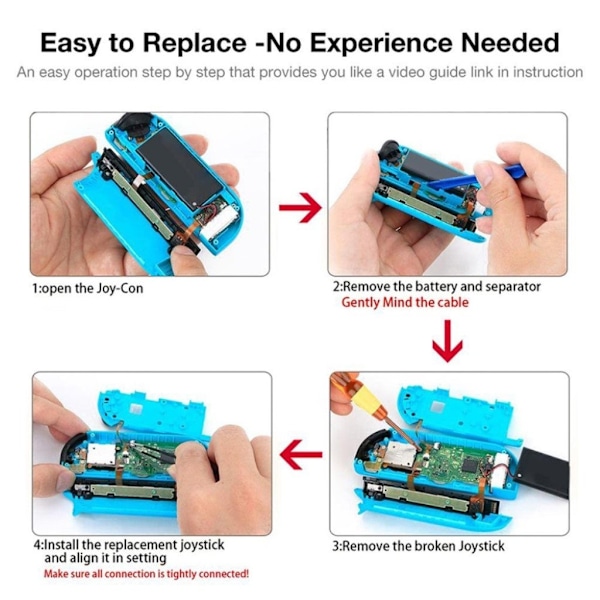25-i-1 Nintendo Switch joystick reparationssæt Multicolor