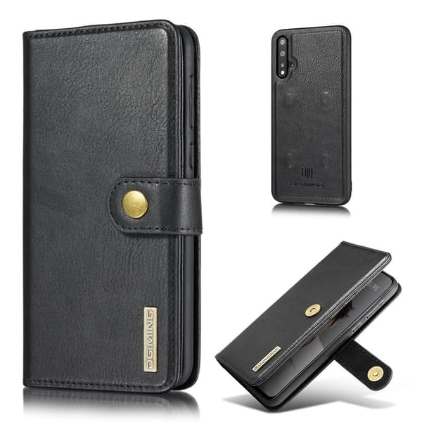 DG.MING Huawei Nova 5 2-i-1 lommeboketui - Svart Black