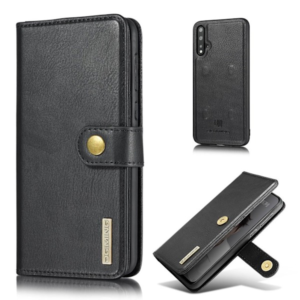 DG.MING Huawei Nova 5 2-in1 Wallet kotelot - Musta Black