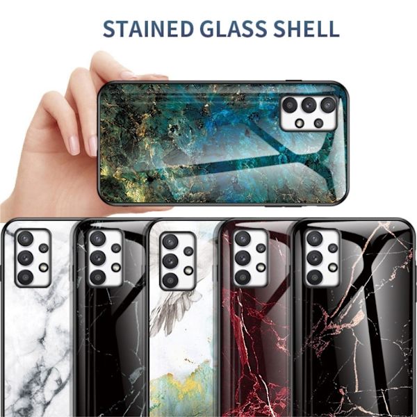 Fantasy Marble Samsung Galaxy A73 cover - Guld Sort Marmor Black