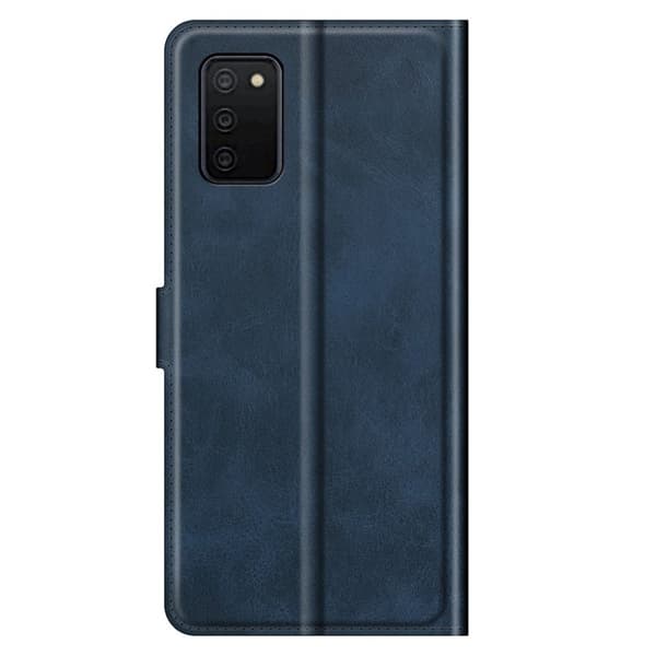 Samsung Galaxy A03s læderetui med pung - Blå Blue
