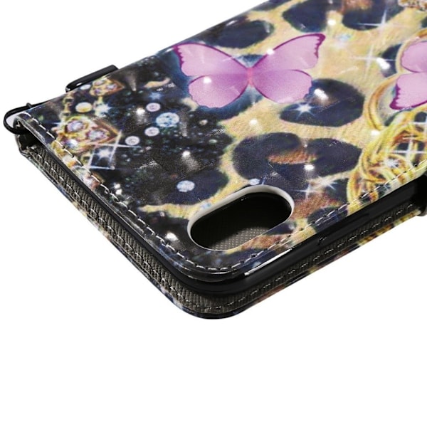 Butterfly läder iPhone Xs Max fodral - Flerfärgad multifärg