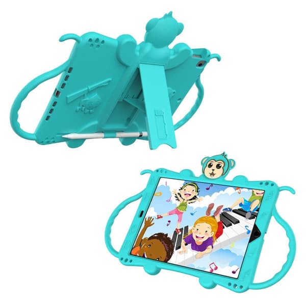 iPad 10.2 (2019) abe stil silikone etui - cyan Green