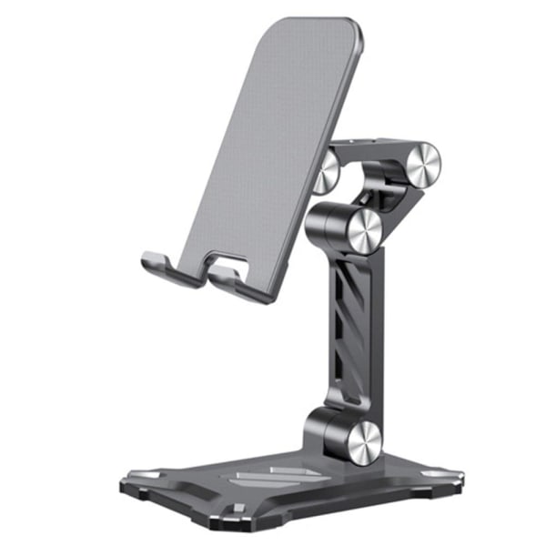 Universal folding desktop stand for Phone and Tablet - Black Svart