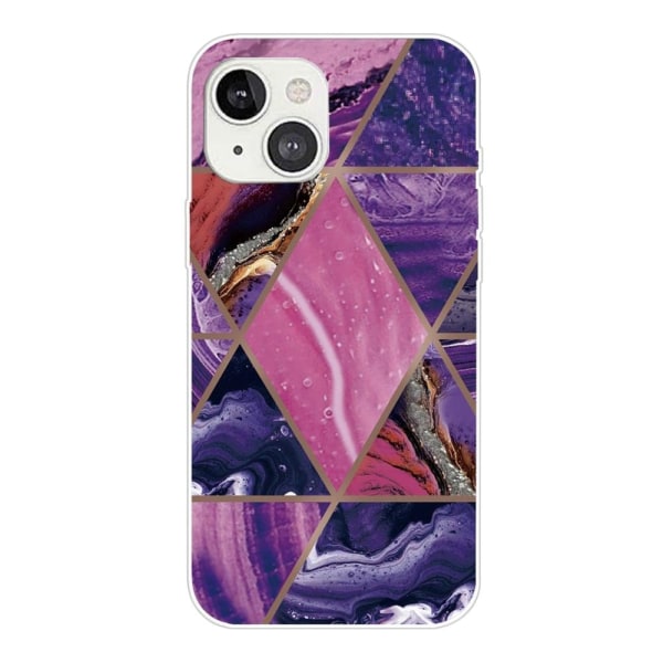 Marmormotiv iPhone 14 Plus skal - Lila Och Rosa Marmor Lila