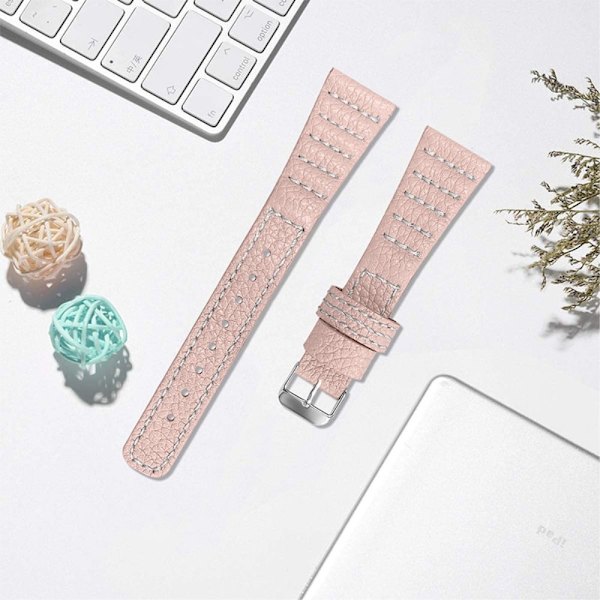 Ticwatch GTX / Pro Top layer urrem i ægte læder - Lyserød Pink