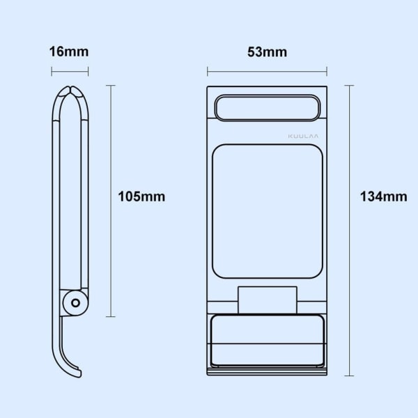 KUULAA Universellt hopfällbart skrivbordsstativ för telefon och surfplatta - Grön Grön