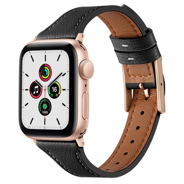 Apple Watch Series 8 (45mm) / Watch Ultra genuine leather watch Svart