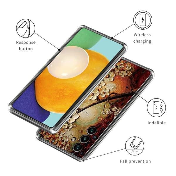 Deco Samsung Galaxy A54 Etui - Blomst Yellow
