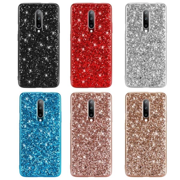 Glitter OnePlus 8 deksel - Blå Blue