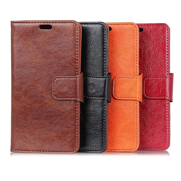 Samsung Xcover 4 Læder etui med tekstur - Orange Orange