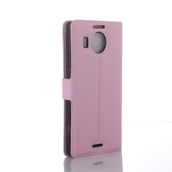 Jensen Microsoft Lumia 950 Xl Nahkakotelo Standillä - Pinkki Pink