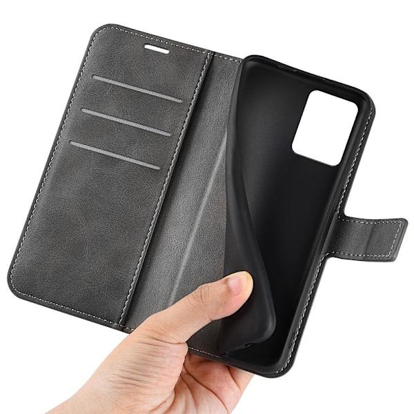 Lompakko Nahkakotelo For Motorola Moto G73 - Harmaa Silver grey