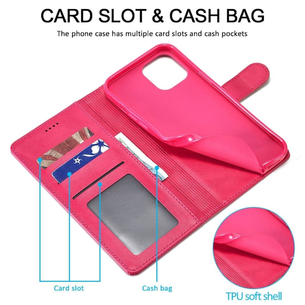 LC.IMEEKE iPhone 14 Läppäkotelo - Punainen Red