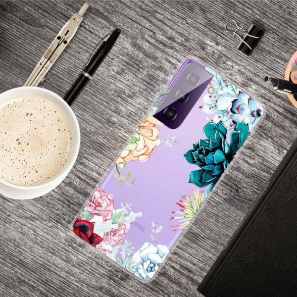 Deco Samsung Galaxy S21 etui - blomst Bloom Multicolor