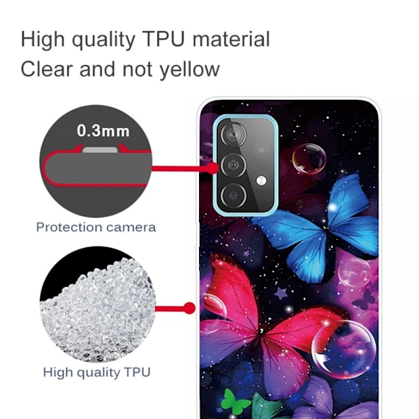 Deco Samsung Galaxy A23 skal - Färgglada Fjärilar multifärg