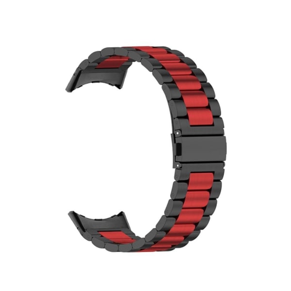 Google Pixel Watch stainless steel watch strap - Black / Red / B Red