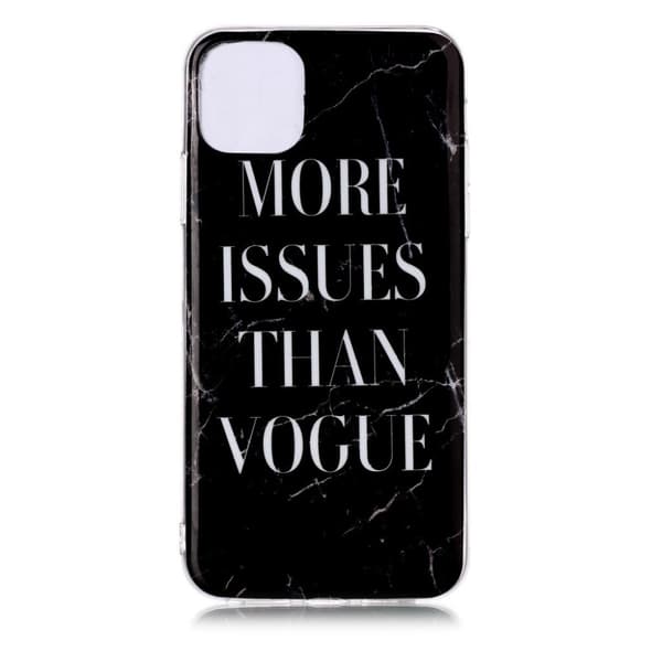 Marmormotiv iPhone 11 Pro Max skal - Ord I Svart multifärg