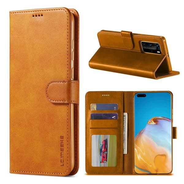 LC.IMEEKE Huawei P40 Pro Flip Etui - Brun Brown
