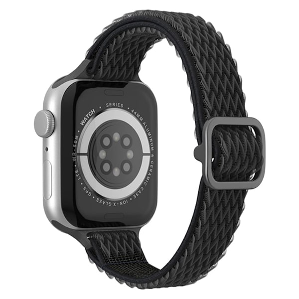 Apple Watch (41 mm) klockarmband i nylon med vågform - Svart Svart
