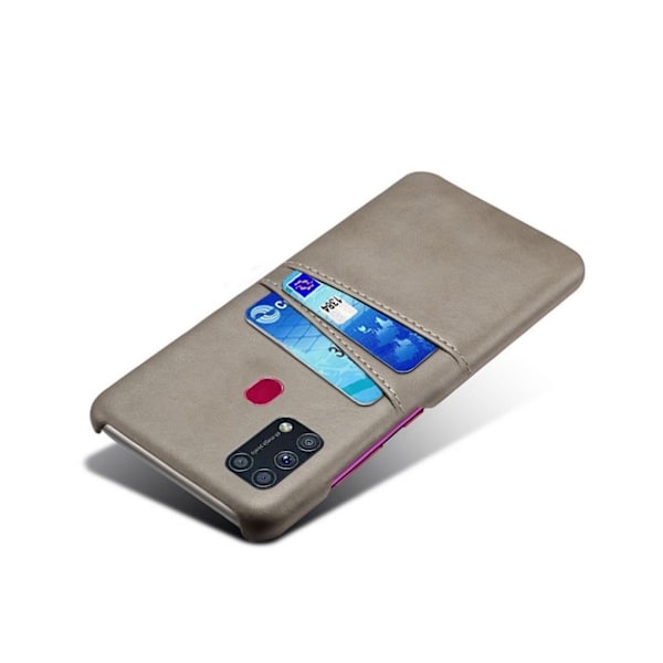 Dual Card Cover - Samsung Galaxy M31 - Grå Silver grey