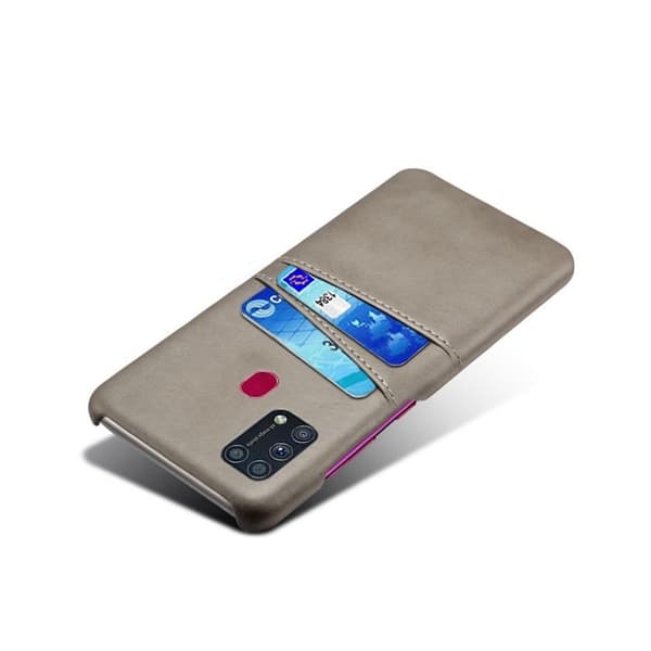 Dual Card etui - Samsung Galaxy M31 - Grå Silver grey