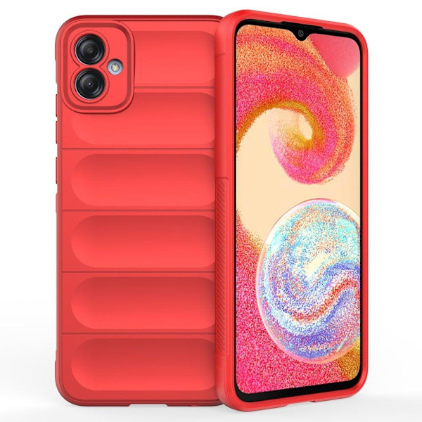 Mjukt greppformat Samsung Galaxy A04e skal - Röd Röd