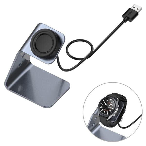 Alumiininen latausteline Samsung Watchille - Harmaa Silver grey
