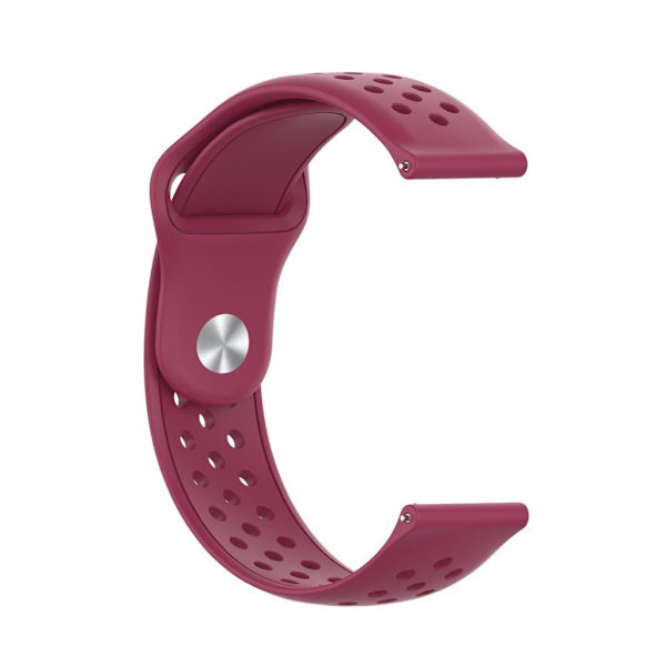 22mm Universel silikone Urrem - Vinrød Red