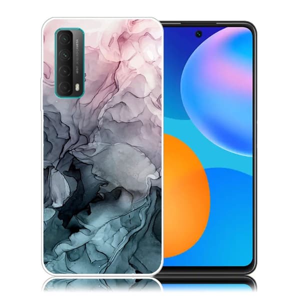 Marble design Huawei Y7A / Huawei P Smart 2021 kotelot - Ruusu Ja Ruusu Multicolor