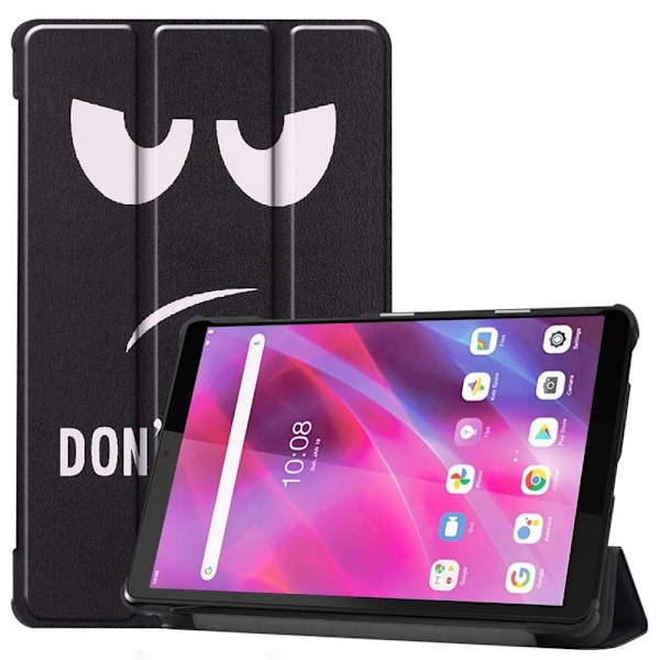 Lenovo Tab M8 (3. sukupolvi) kolmiosainen nahkakotelo - Älä Koske Minuun Black
