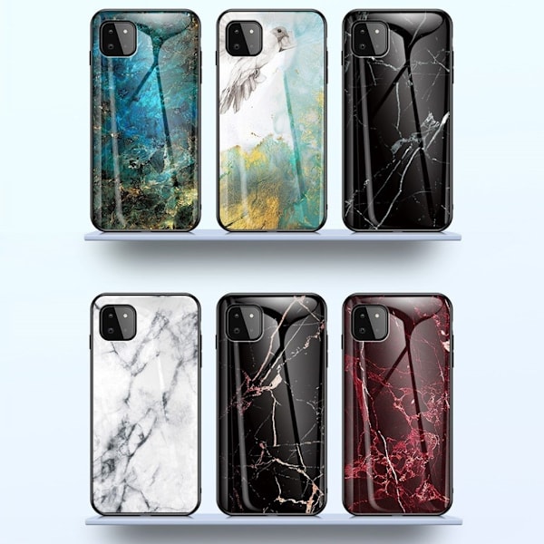 Fantasy Marmor Samsung Galaxy A22 5G skal - Smaragd Marmor Grön