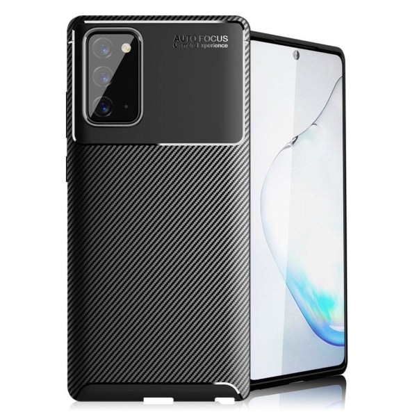 Carbon Shield Samsung Galaxy Note 20 kuoret - Musta Black